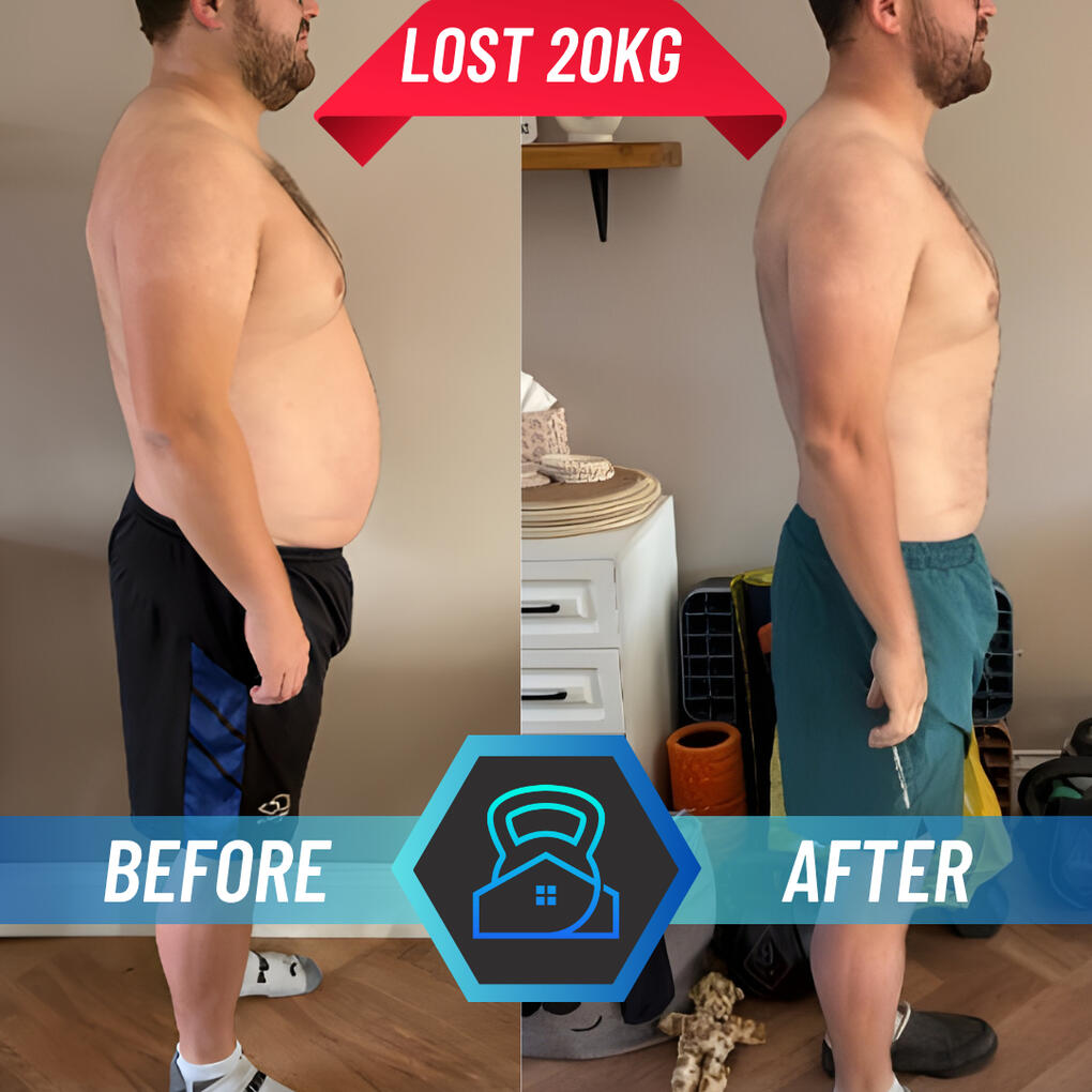 Before and after weight loss transformation