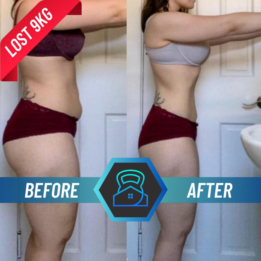 Before and after weight loss transformation