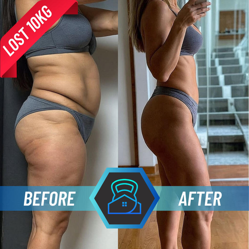 Before and after weight loss transformation