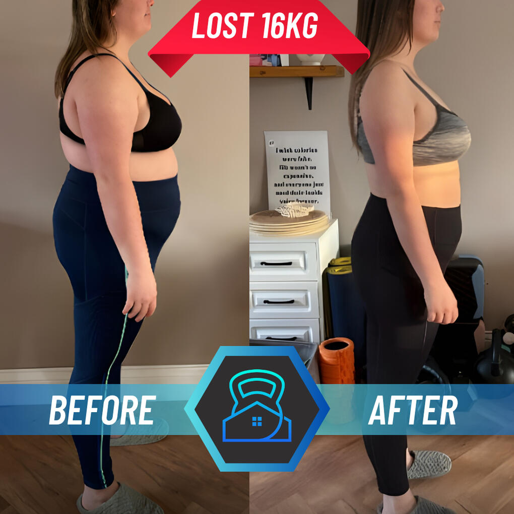 Before and after weight loss transformation