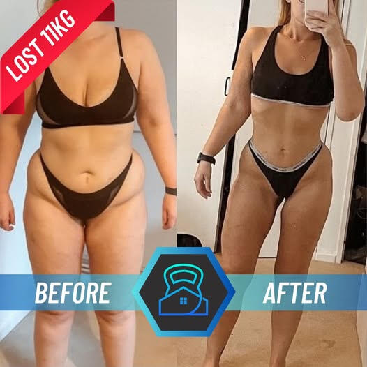 Before and after weight loss transformation