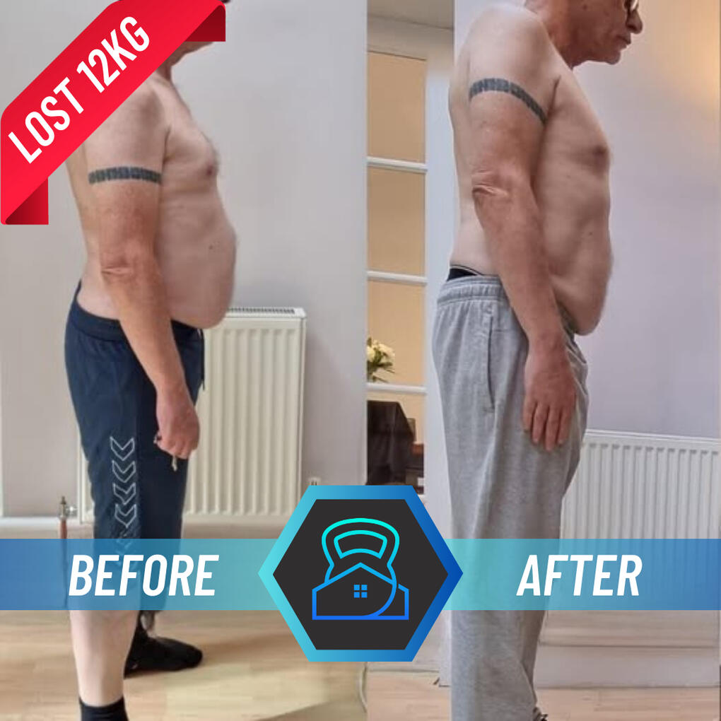 Before and after weight loss transformation