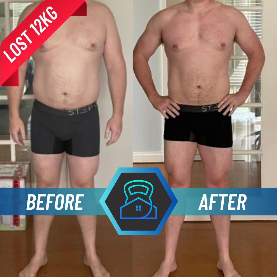 Before and after weight loss transformation