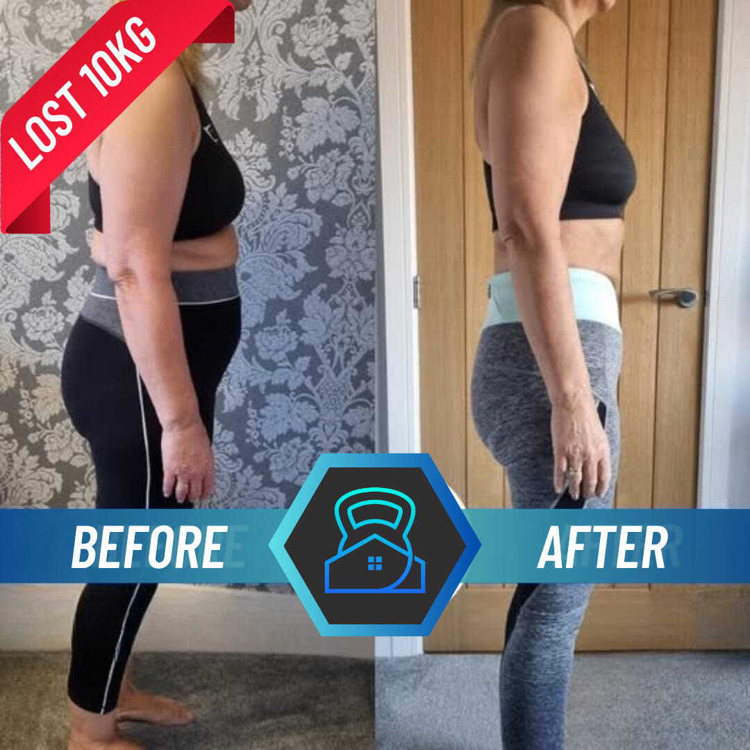 Before and after weight loss transformation